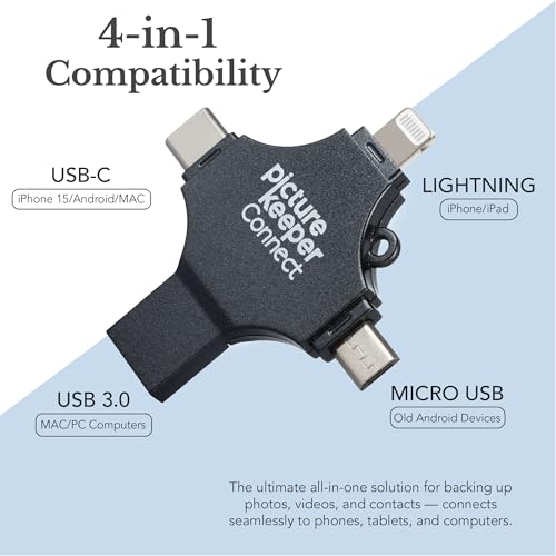 Picture Keeper Connect Photo & Video USB Flash Drive for Apple, Android, & PC Devices, 32GB Thumb Drive - Image 2