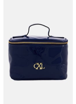 CXL by Christian Lacroix Women Brand Logo Medium Train Cosmetic Bag, Navy  - Image 1