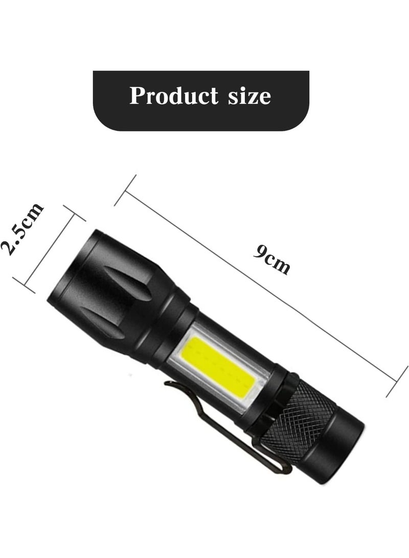 USB Rechargeable LED Flashlight - Zoomable With Telescopic Function Waterproof for Camping and Emergency - Image 2