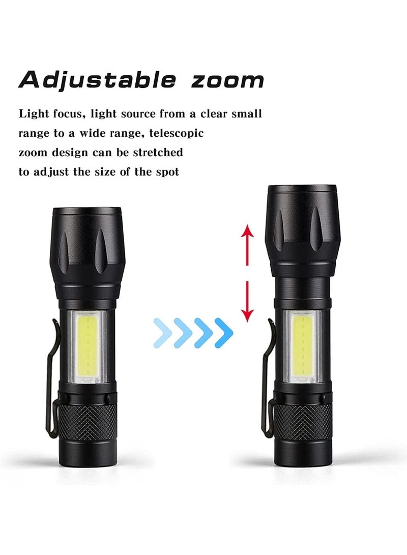 USB Rechargeable LED Flashlight - Zoomable With Telescopic Function Waterproof for Camping and Emergency - Image 4
