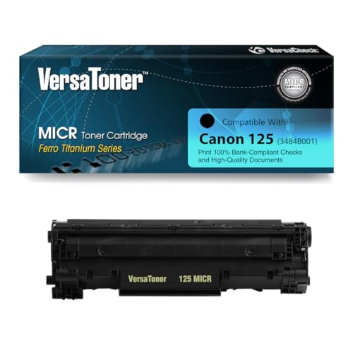 VersaCheck VersaToner - 125 (3484B001) MICR Toner Cartridge for Check Printing - Compatible with VersaCheck M15 MXD, Canon MF3010, MF3010 VP, LBP6000, LBP6030w, LBP6650 Printers - Image 1