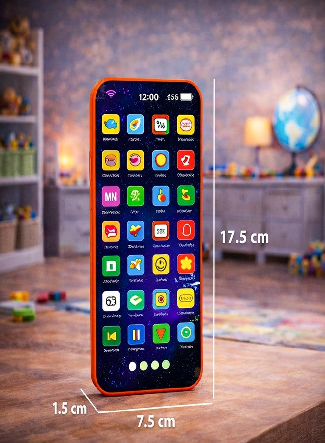 Wishkey Edu Phone for Kids Astronaut Theme 28 Functions Rechargeable Educational Learning Mobile Toy with 22 Features English & Hindi Language Toddler Learning Phone for Boys & Girls Age 2+ - Image 2