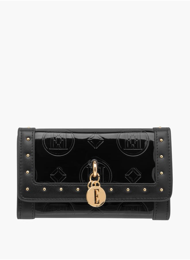 ELLE - Women Logo Embossed Wallet with Button Closure and Charm Accent - Image 1