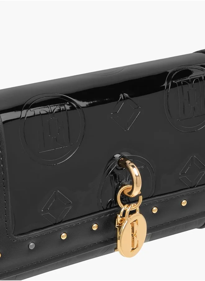 ايل Women Logo Embossed Wallet with Button Closure and Charm Accent