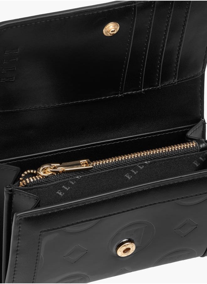 ELLE - Women Logo Embossed Wallet with Button Closure and Charm Accent - Image 1