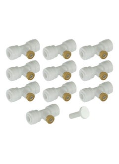 NIBEMINENT 10-Piece Misting Nozzles With Tees Kit White/Gold  - Image 1