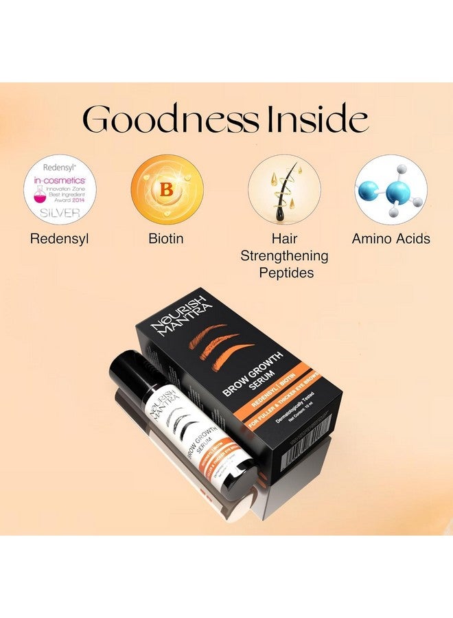 NOURISH MANTRA ’S Brow Growth Serum (10Ml) / Formulated With Redensyl, Biotin, Peptides & Amino Acids/For Brow Growth And Thickness/ - Image 4