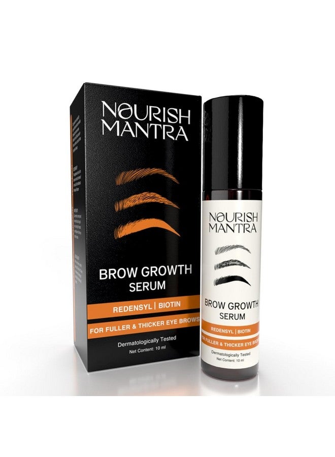 NOURISH MANTRA ’S Brow Growth Serum (10Ml) / Formulated With Redensyl, Biotin, Peptides & Amino Acids/For Brow Growth And Thickness/ - Image 1