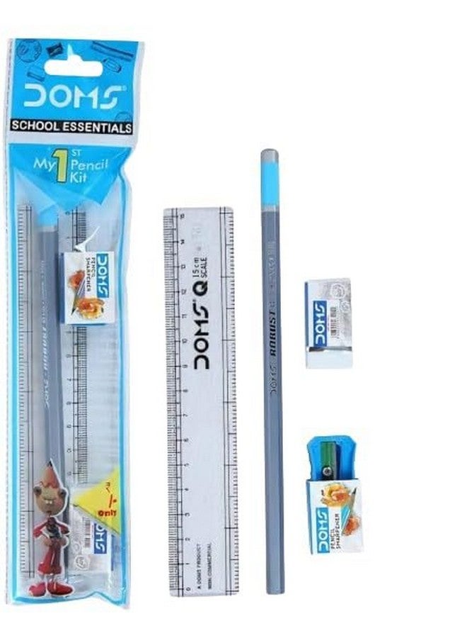 Doms My 1st Pencil Kit X20 | For Dark & Neat Writing | Perfect Value Pack | Kit For School Essentials | Includes Pencil, Scale, Sharpner & Eraser | Pack of 20 Kits - Image 3