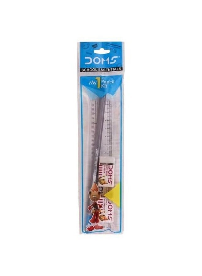 Doms My 1st Pencil Kit X20 | For Dark & Neat Writing | Perfect Value Pack | Kit For School Essentials | Includes Pencil, Scale, Sharpner & Eraser | Pack of 20 Kits - Image 2
