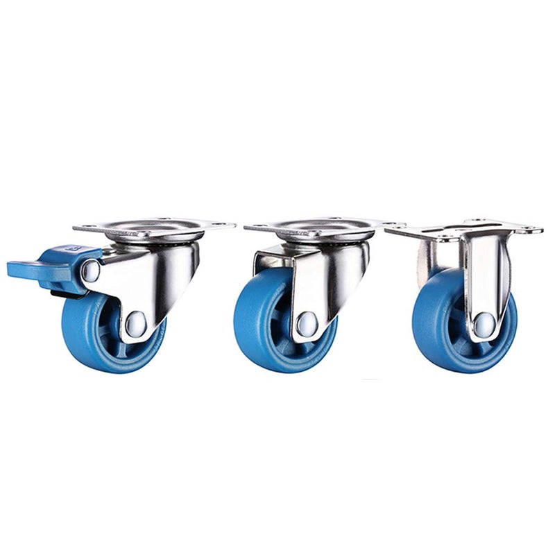 Universal 2 Inch Swivel Plate Casters 4 Pack 360 Degree Silent Wheels 90kg Capacity - Image 4