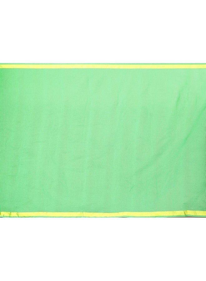 Florence ساري فلورنس النسائي الأخضر من الحرير الصناعي مع بلوزة - Image 5