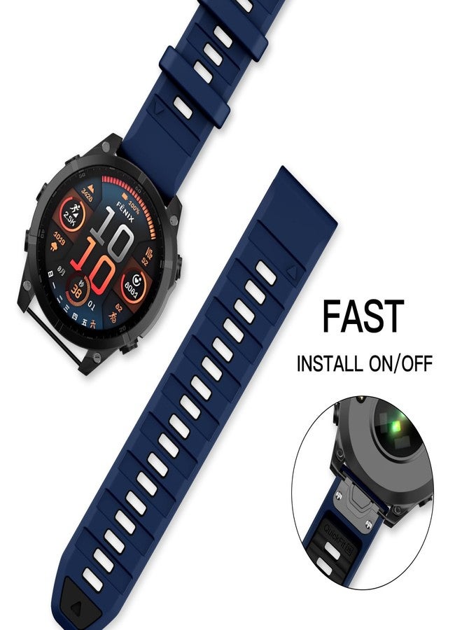 OVERSTEP Strap for Fenix 8 51mm, Soft Silicone Replacement Band for Epix Pro 51mm,Fenix 5X Plus,Fenix 6X Pro,Fenix 7X Pro,D2 bravo,Quaitx3. - Image 3