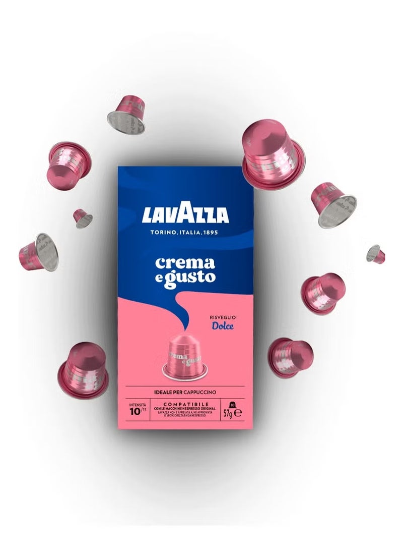 Lavazza Crema e Gusto Dolce Coffee Capsules57gm- Pack of 10 - Image 2