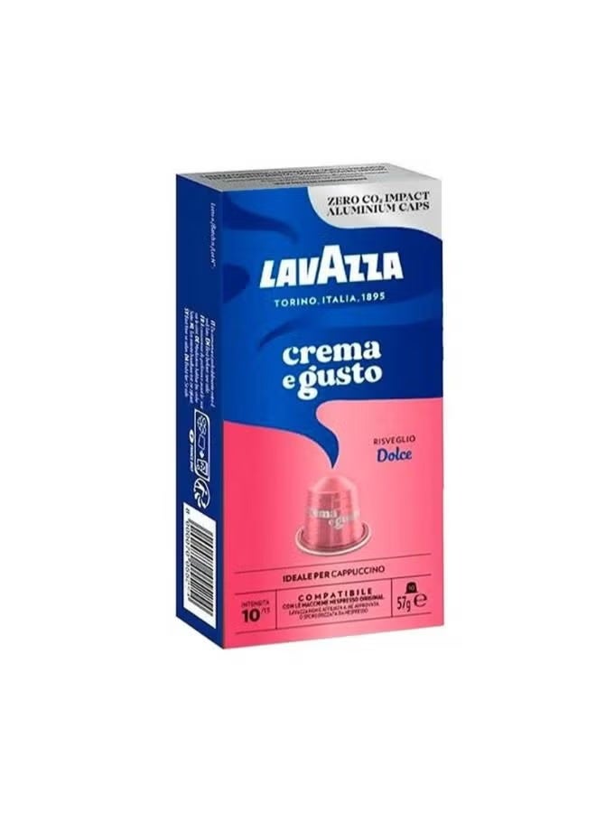 Lavazza Crema e Gusto Dolce Coffee Capsules57gm- Pack of 10 - Image 1