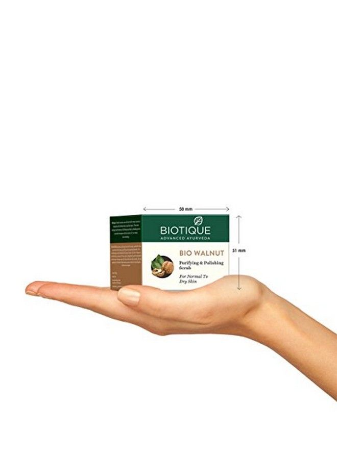 Biotique Walnut Exfoliating & Polishing Face Scrub For Normal To Dry Skin 50G - Image 3