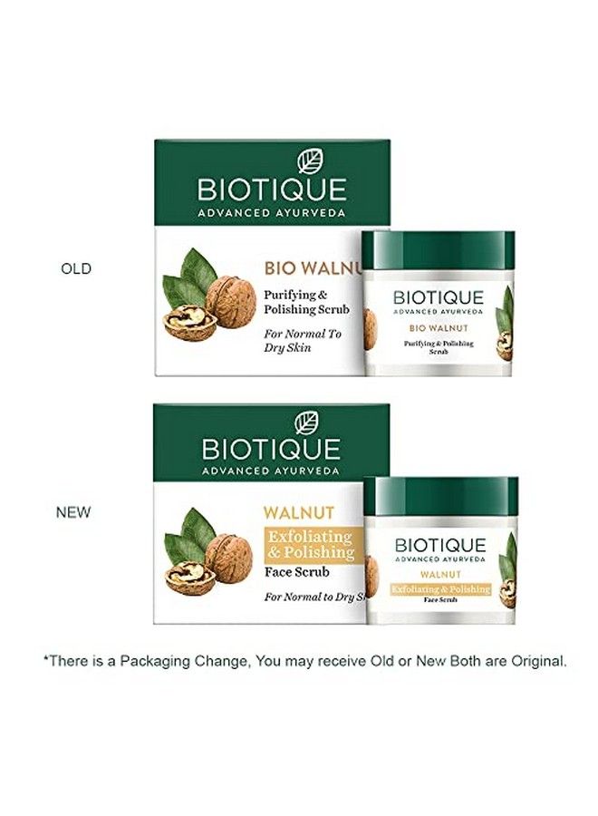 Biotique Walnut Exfoliating & Polishing Face Scrub For Normal To Dry Skin 50G - Image 4
