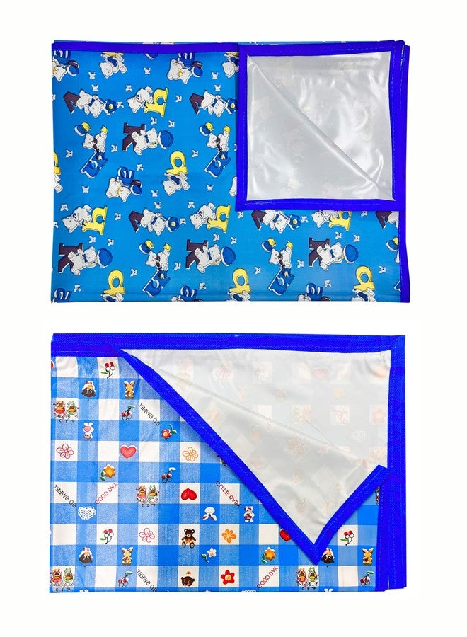 EcoSoft Plastic Sheet,PVC Sheet for Kids,Rubber Sheet for Babies,Bed Wetting Protector(90 x 135 cm) (Blue Alphabet & Blue Good Day) - Image 4