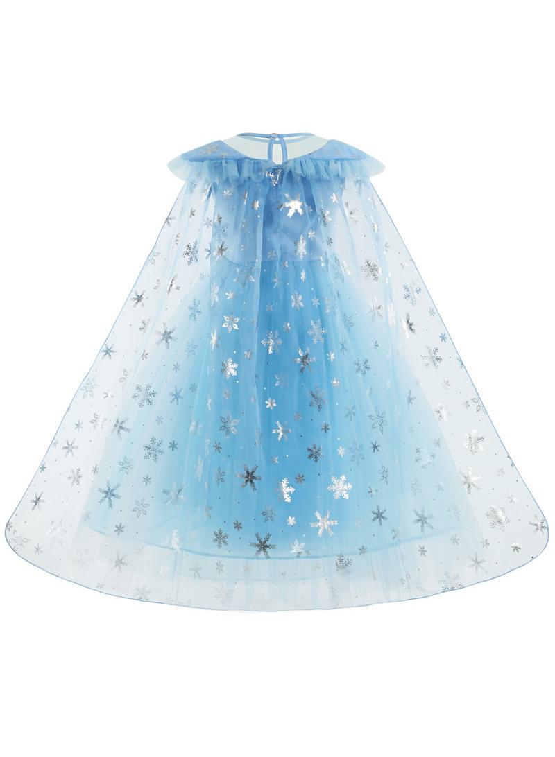 Fairytale Princess Elsa Frozen Breathable Themed Party Deluxe Edition Fancy Dress Cosplay Costume With Accessories Best Gift For Girl Birthday Gift