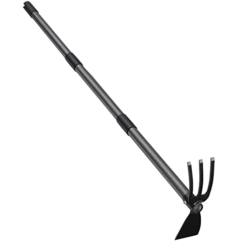 JAOTREL Hoe Garden Tool, 45 Inch Garden Hoe Long Handle for Weeding, Hoe Cultivator 2 in 1 Hand Garden Tools for Gardening Tools Planting - Image 1