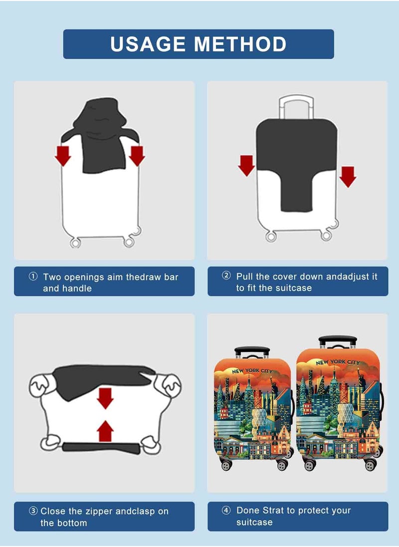 URbazaar Elastic Travel Luggage Cover Travel Suitcase Protective Cover for Trunk Case Apply to 18-30 inch luggage Suitcase Cover  - Image 5
