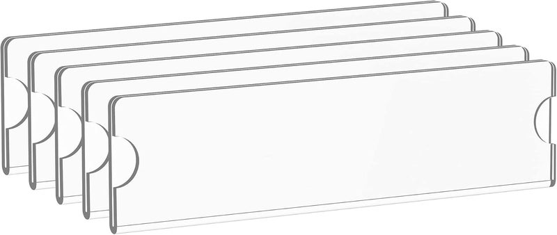 NEILL® Acrylic Wall Name Plate Holder, 2"x8" Inch, Pack of 3 Pcs, Clear/Transparent with Adhesive Tape, Name tag, Name Holder for Office, Home, Classroom, Hospital, Restaurant, Hotel, Shopping mall, Airports - Image 1