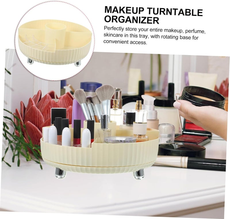 Seadra Vanity Tray, Resin Round Tray Decorative Catchall Organizer Storage Tray for Bathtub Accessories Toilet Tank Bedroom Dresser Cosmetics Jewelries Living Room Kitchen Counter-top - (pink) - Image 3
