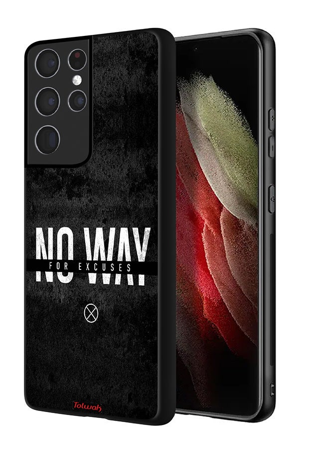 Tolwak Samsung Galaxy S21 Ultra 5G Protective Case Cover No Way For Excuses - Image 1