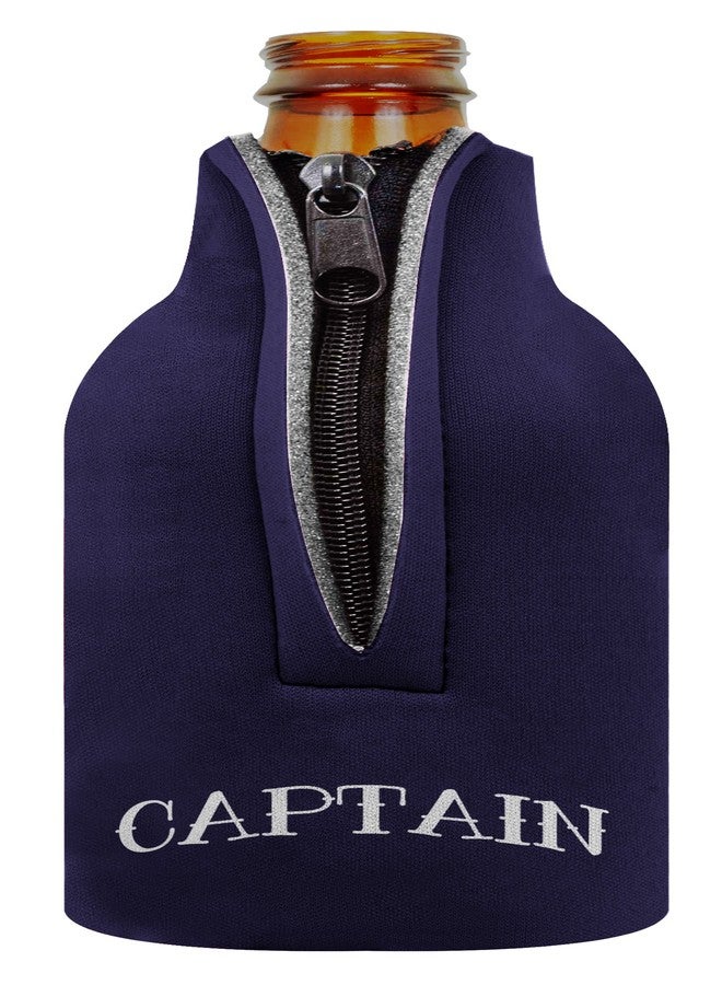 ذيس وير هدايا بحرية: حافظة زجاجات للكابتن والمساعد الأول، عبوة من قطعتين، حافظات زجاجات للمشروبات، حافظات مشروبات، هيليكونيا بحرية - Image 3