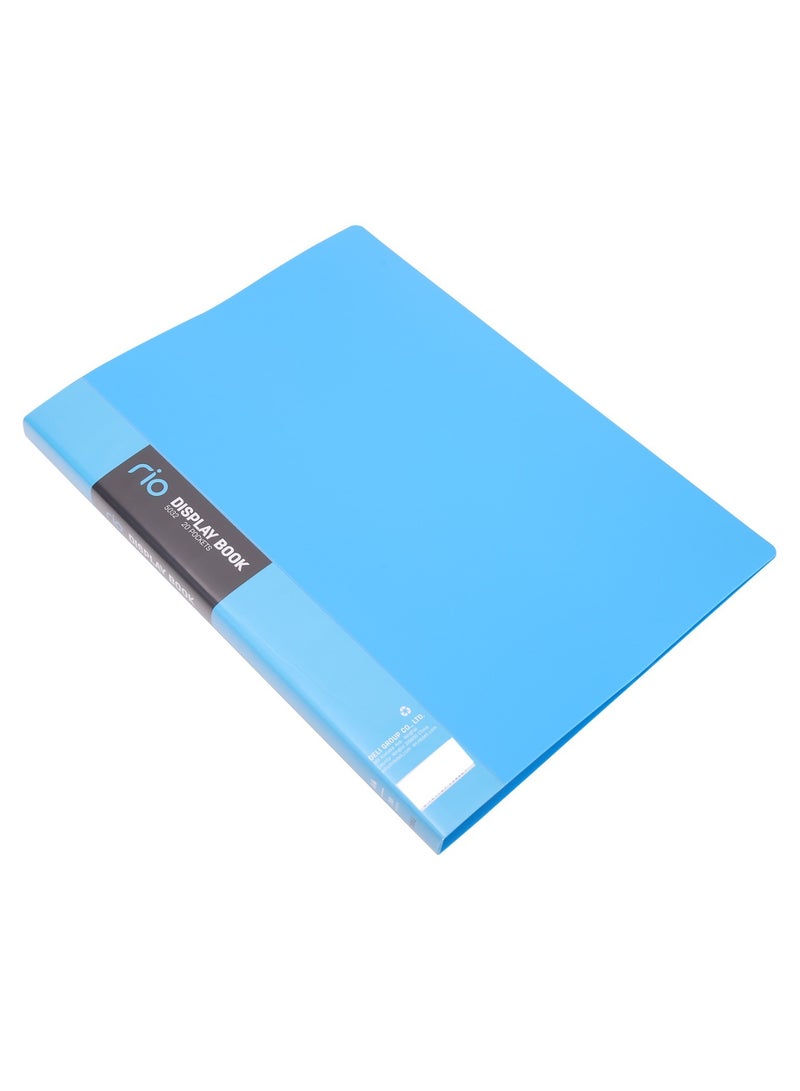 1-Piece Display Book With 20 Pockets Blue Cover