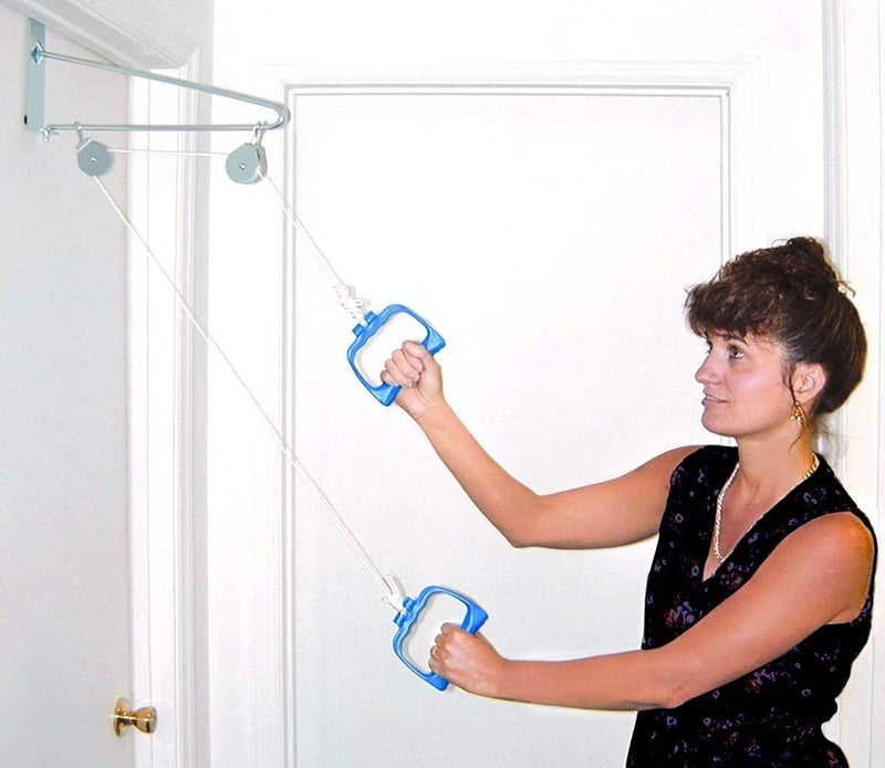 DMI Exercise Pulley Set for Physical Therapy helps Increase Mobility, White - Image 4
