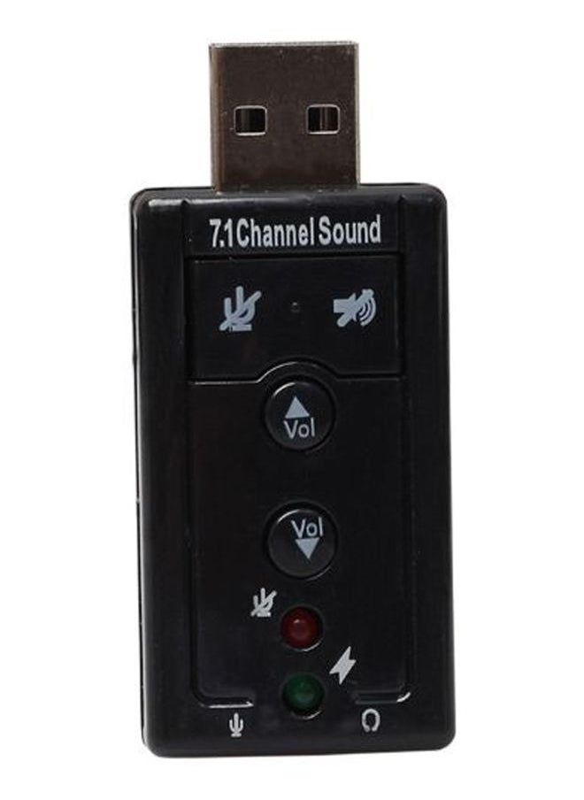 NIBEMINENT 7.1 Channel Sound USB Audio Adapter Black  - Image 1