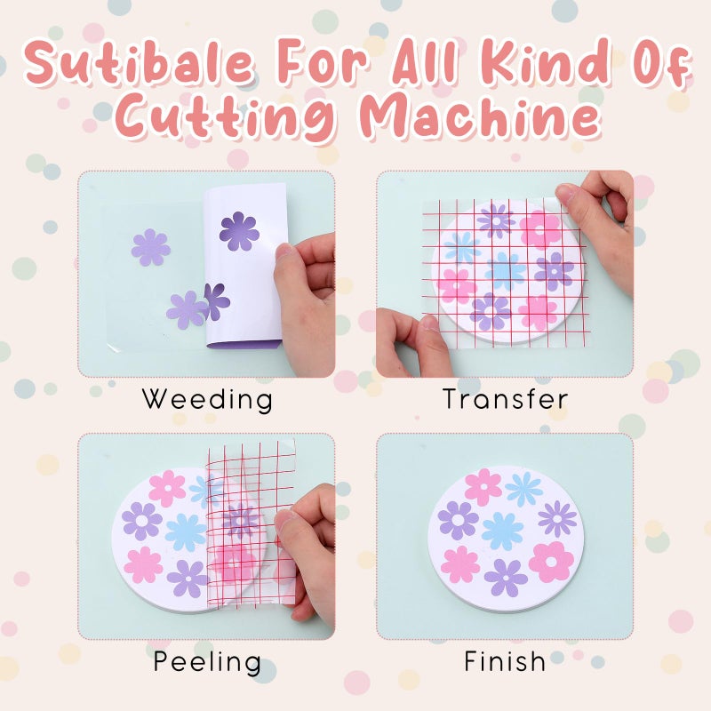 Tintnut Pastel Permanent Vinyl - 20 Sheets 12"x10" Boho Permanent Adhesive Vinyl for Cutting Machine,Waterproof Sheets for Home Decor Self Sticker - Image 3