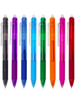 Erasable Gel Pens 8 Colors Retractable Erasable Gel Pens Clicker Fine Point 0.7mm Make Mistakes Disappear Premium Comfort Grip for Drawing Writing Planner and School Supplies Crossword Puzzles