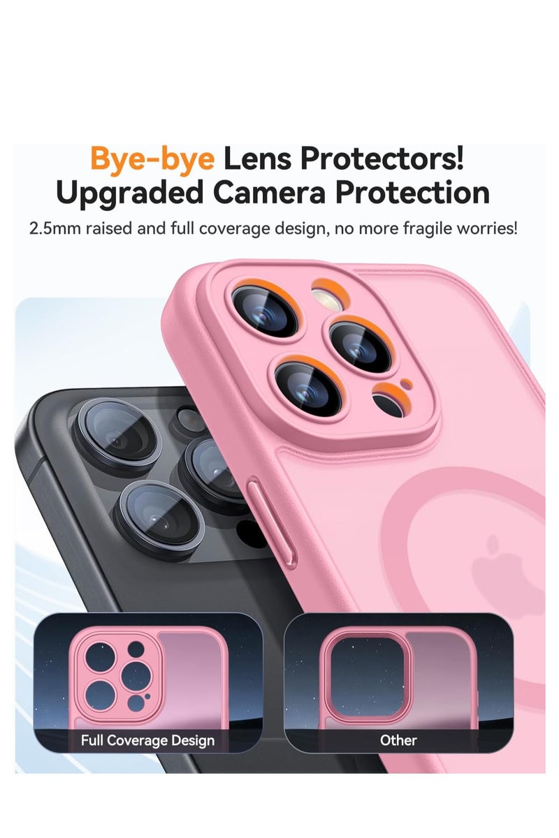 سوكاد غطاء MagSafe باللون الوردي المطفي لهاتف iPhone 16 Pro Max، حماية كاملة للكاميرا - Image 4