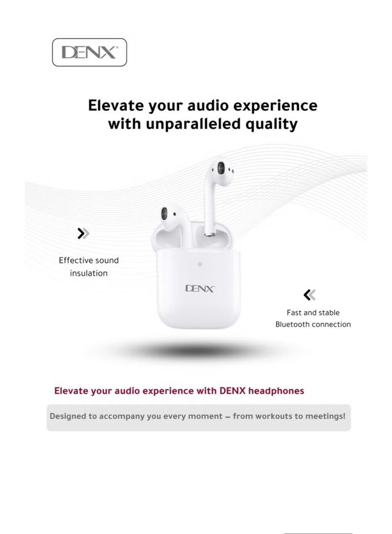 Denx Wireless In-Ear Bluetooth Headphones With Microphone - Image 3
