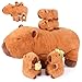 SuzziPals 5in1 Capybara Stuffed Animals with Babies Inside 5Pcs Set Capybara Plush with Mommy 4 Babies Soft Pillow Plushies Decor Cute 3 to 8 Year Old Girl Gift Imaginative Play Toy Capibara - Image 3