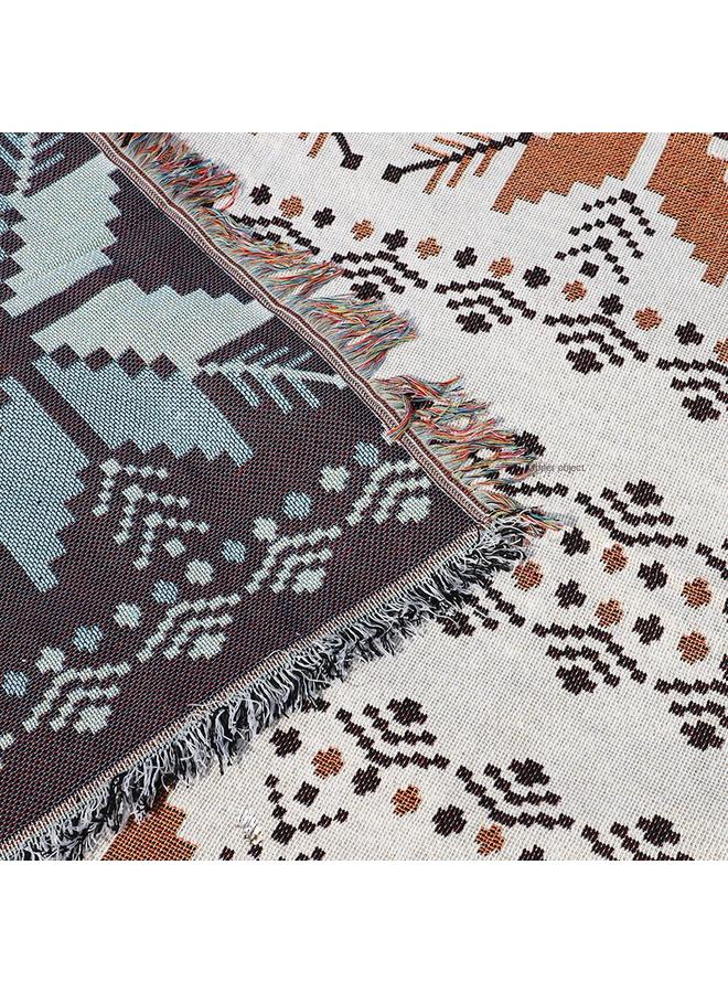Bluejw Picnic Blanket Ethnic Style Camping Multi-functional Thread Blanket Customizable Sofa Blanket Sofa Towel Cover Blanket Camping Mat Picnic Mat - Image 4