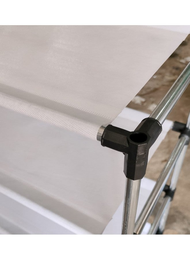 Whitecloud TRANSFORMING HOMES® Printed Collapsible Wardrobe Almira for Clothes, 2 Hanging Space, 8 Shelves, 1 Side Pocket Non-Woven Fabric 100 GSM (3000-3 Peacock Blue) - Image 5