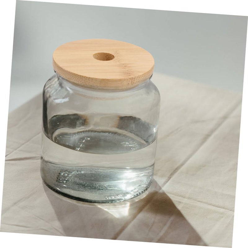6pcs Lids for Glass Mason Jars with Straw Hole, 70mm Wooden Sealing Covers, Reusable Jar Caps for Canning and Beverage Storage - Image 5