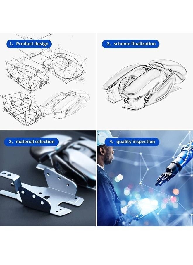 inphic - Wireless Rechargeable Optical Portable Ergonomic Metal Gaming Mouse with 2.4GHz Nano USB Receiver Waterproof Silent Metal Base for Office PC and Home Laptop Computer - Image 1