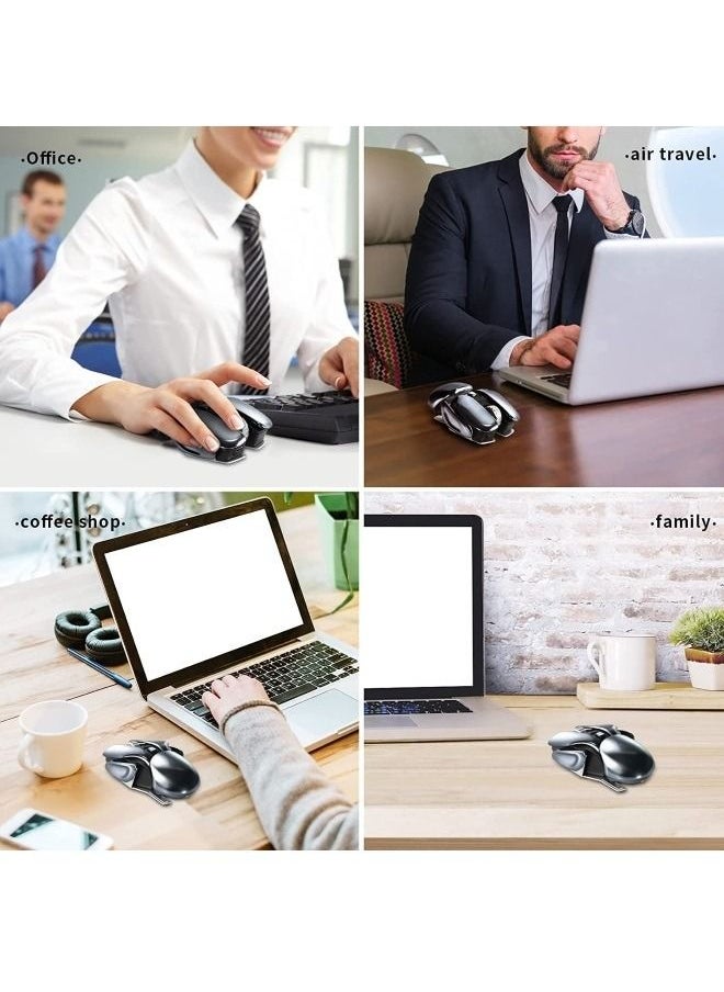inphic - Wireless Rechargeable Optical Portable Ergonomic Metal Gaming Mouse with 2.4GHz Nano USB Receiver Waterproof Silent Metal Base for Office PC and Home Laptop Computer - Image 1