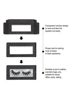 MAGEFY 30 Pieces Eyelashes Packaging Box, Empty Eyelash Boxes Lash Box Packaging Glitter Paper Eyelash Storage Box Soft Paper Lash Case (Black)  - Image 5