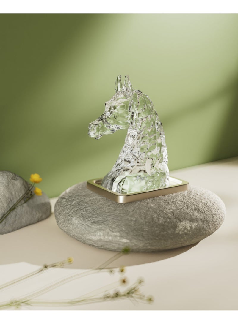 كريستال آرك تمثال رأس الحصان الكريستالي - ديكور كريستال عالي الجودة - فكرة هدية أنيقة - ديكور منزلي فاخر - مصنوع يدويا بدقة ولمعان - Image 1