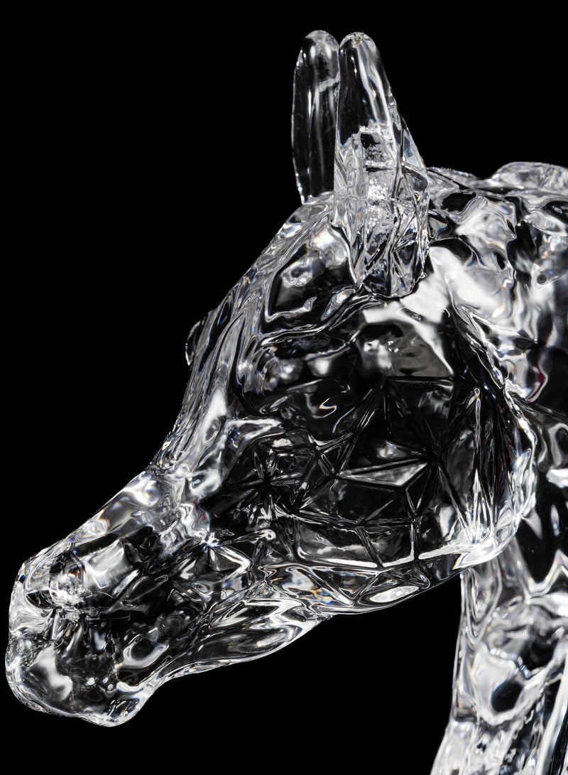 كريستال آرك تمثال رأس الحصان الكريستالي - ديكور كريستال عالي الجودة - فكرة هدية أنيقة - ديكور منزلي فاخر - مصنوع يدويا بدقة ولمعان - Image 5