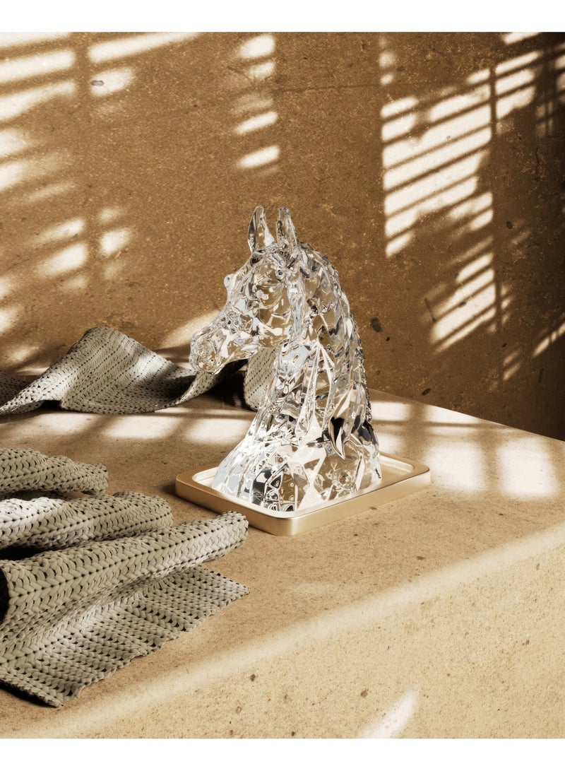 كريستال آرك تمثال رأس الحصان الكريستالي - ديكور كريستال عالي الجودة - فكرة هدية أنيقة - ديكور منزلي فاخر - مصنوع يدويا بدقة ولمعان - Image 2