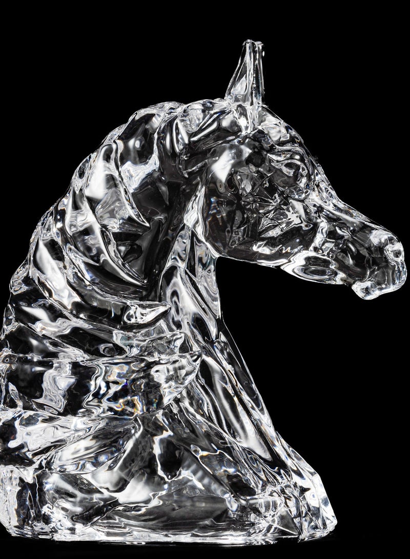 كريستال آرك تمثال رأس الحصان الكريستالي - ديكور كريستال عالي الجودة - فكرة هدية أنيقة - ديكور منزلي فاخر - مصنوع يدويا بدقة ولمعان - Image 3