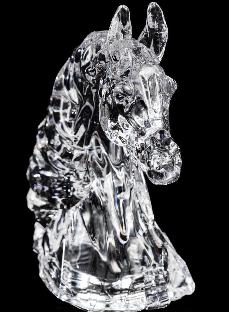 كريستال آرك تمثال رأس الحصان الكريستالي - ديكور كريستال عالي الجودة - فكرة هدية أنيقة - ديكور منزلي فاخر - مصنوع يدويا بدقة ولمعان - Image 4