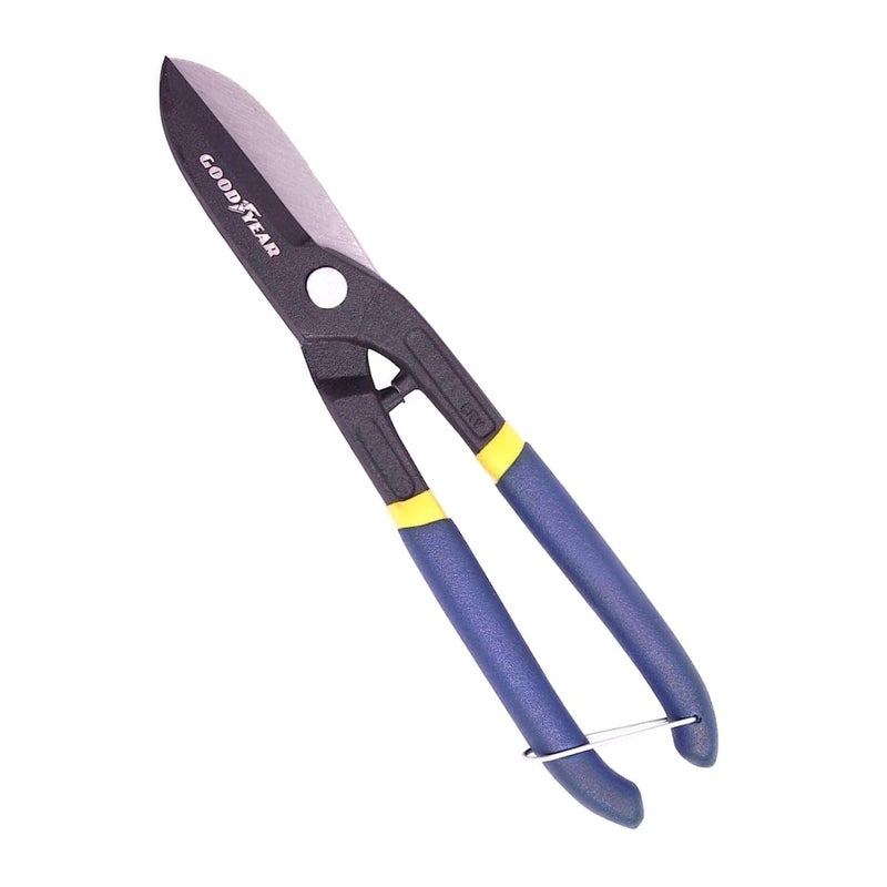 Goodyear Chrome Vanadium 8inch Tin Cutter with Spring Silver GY13133 - Image 1