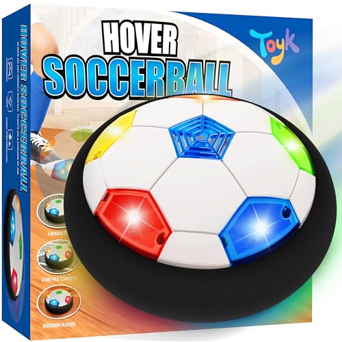 Toyk Hover Soccer Ball for Kids LightUp Soccers Ball Boys Toys Kids Training Hover Balls Indoor Toy Games Birthday Gifts for Kid Age 4 5 6 7 810 Year Old Boy Soccer - Image 1